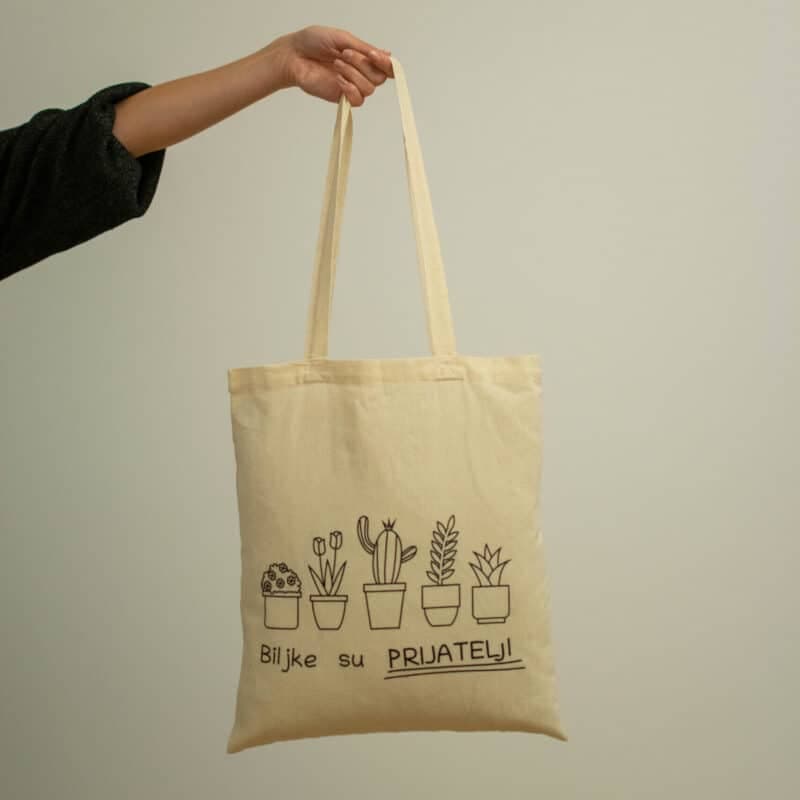 pamučna torba biljke su prijatelji
