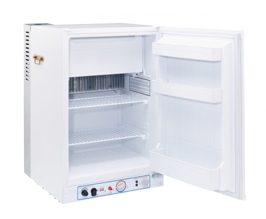 Plavi zamrzivač na gas za kamp kućice